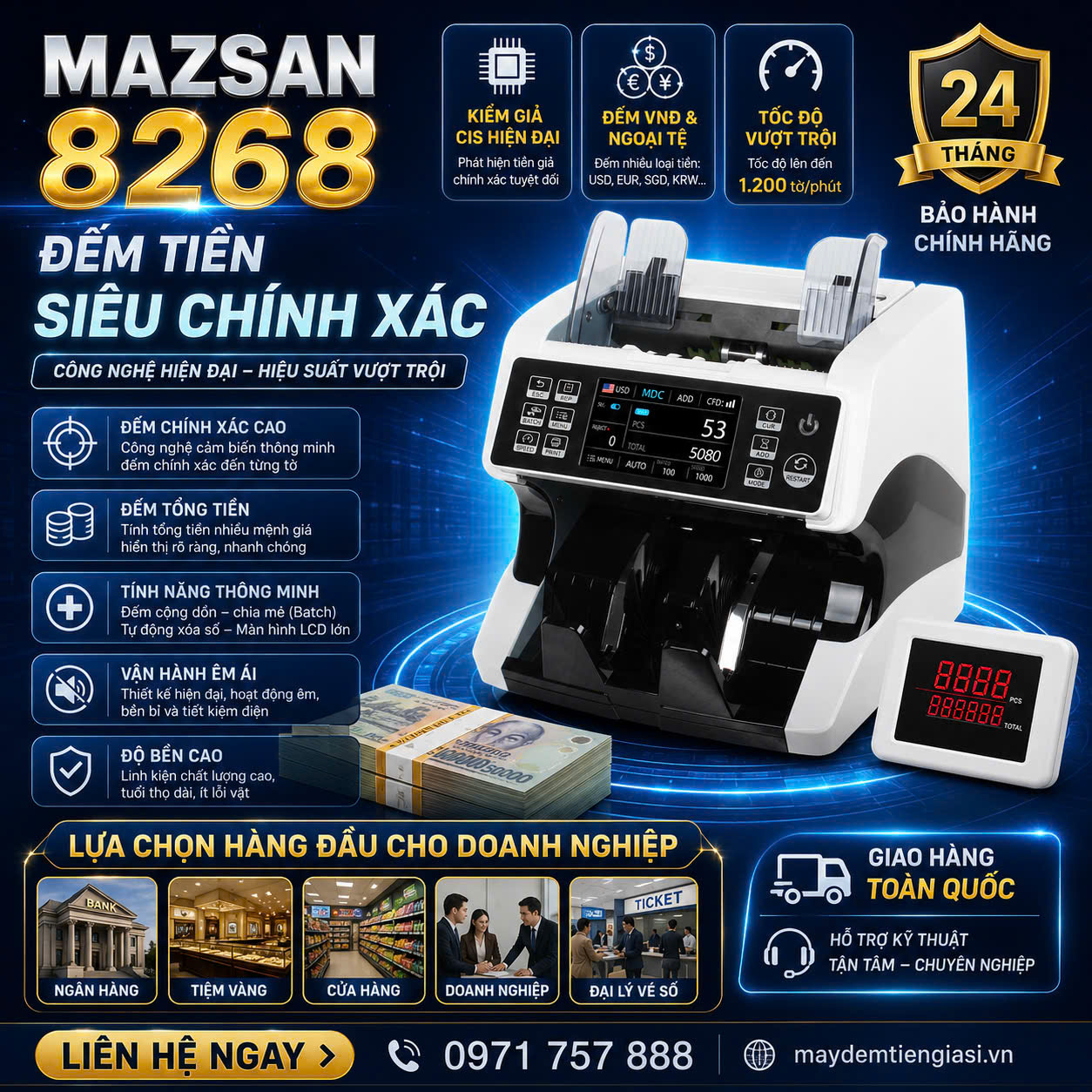 may dem tien mazsan 8268 may dem tien mazsan 8268